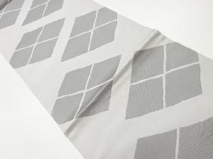 菱模様織出し洒落袋帯